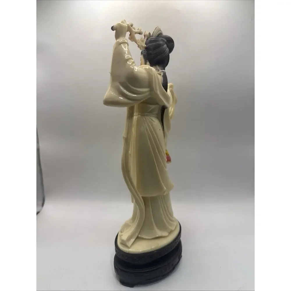 Vintage Geisha Girl Celluloid Figure, Chinoiserie Geisha Figurine *